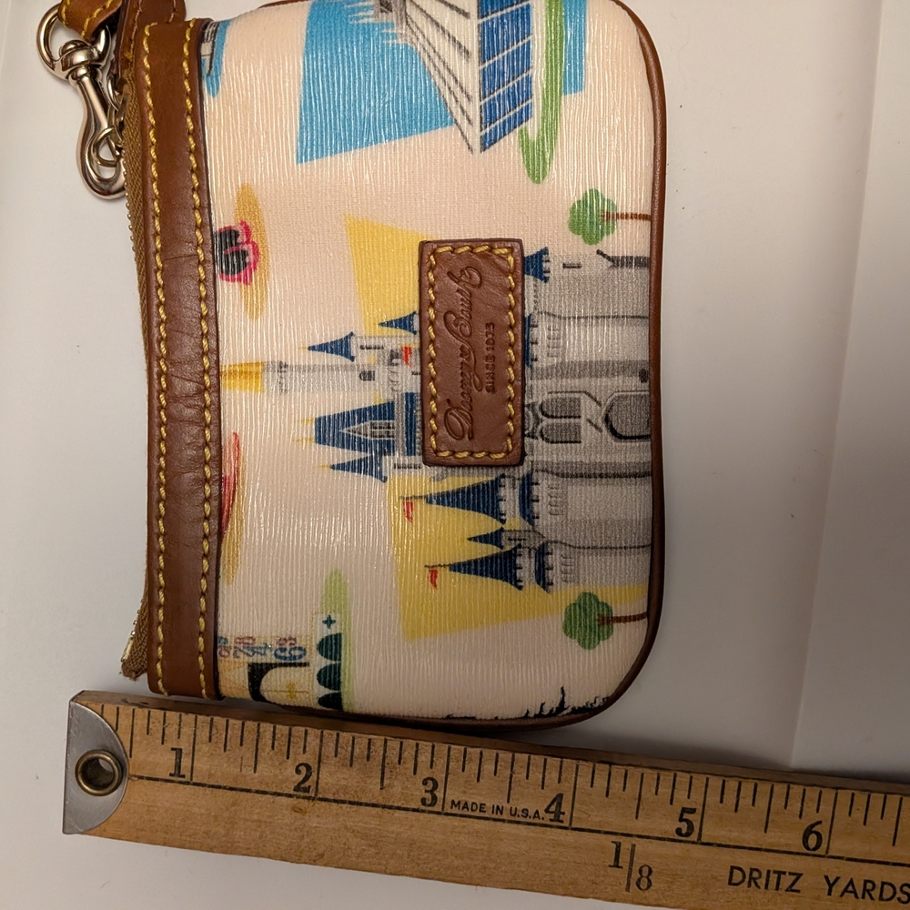 Disney World Retro Zip Wristlet by Dooney & Bourke W/ Keychain #1 - Picture 6 of 8